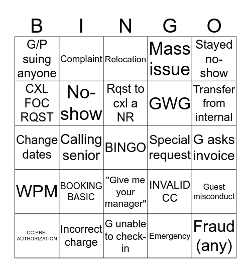 BINGO Card