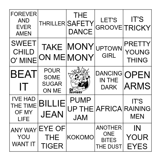 NAME THAT TUNE - EIGHTIES EDITION Bingo Card