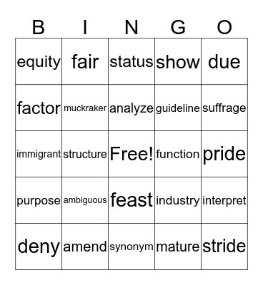 Word Gen Weeks 1 and 2 BINGOOO!!! Bingo Card
