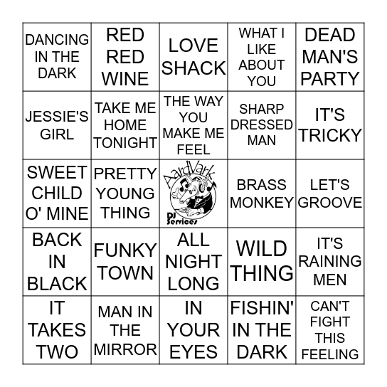 NAME THAT TUNE - 80'S EDITION Bingo Card