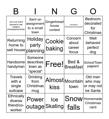 Christmas Movie BINGO!! Bingo Card