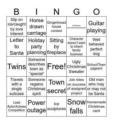 Christmas Movie BINGO!! Bingo Card