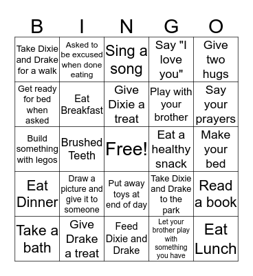 Thanksgiving Bingo Card