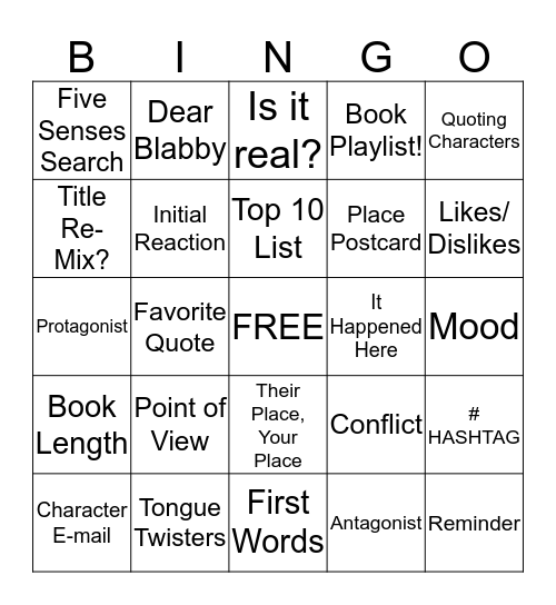 Survival Bingo Card