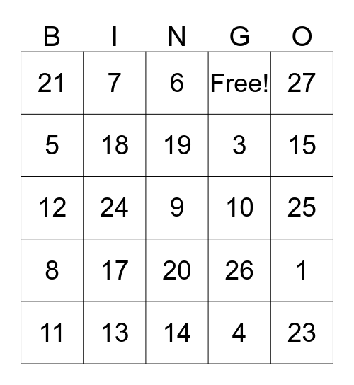 Christmas Music Bingo  Bingo Card