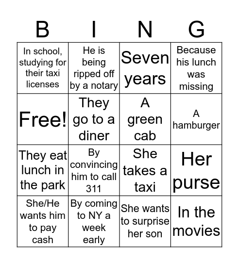 Sonam's Mom_1 Bingo Card