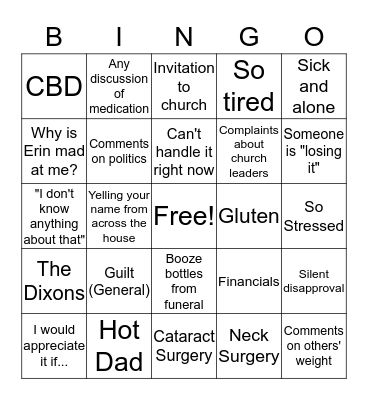 Thanksgiving Bingo Card