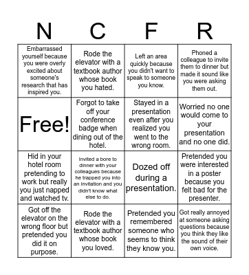 You know you've done one of these! Bingo Card
