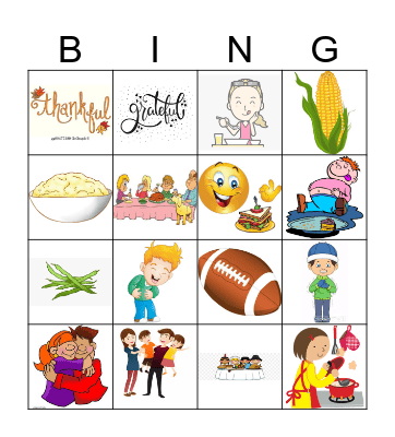 Thanksgiving Bingo Card
