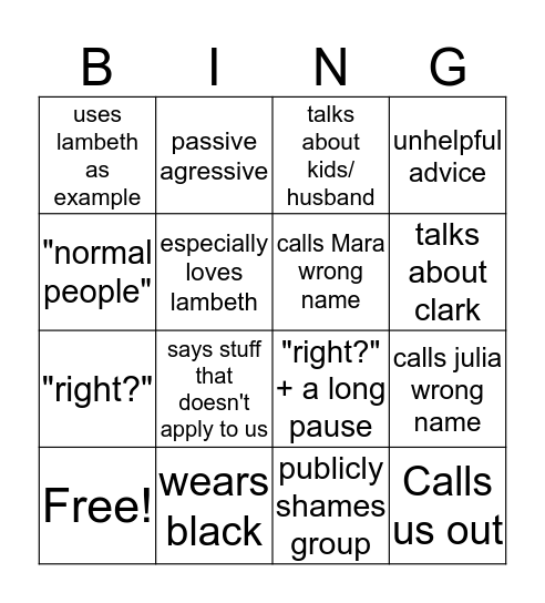 You know what it is Bingo Card