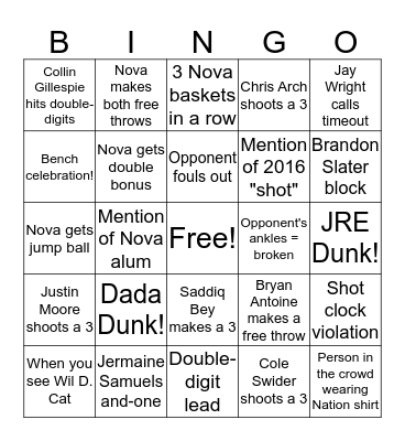 "Blue and White" Basketball Bingo! Bingo Card