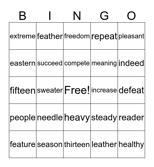 Yew Ming's Bingo (#21) Bingo Card