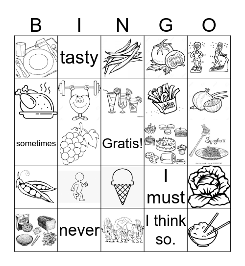 Vocabulario Capítulo 3B Bingo Card
