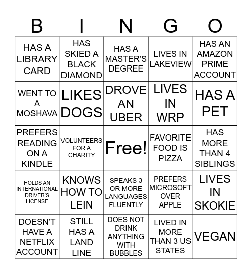 Bashert@OT Bingo Bingo Card