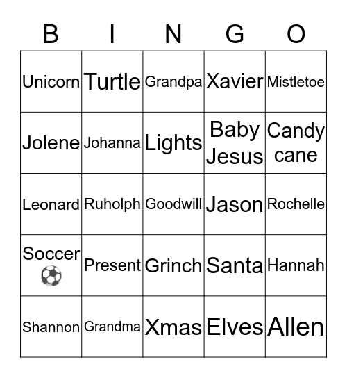 Bunny bingo Card