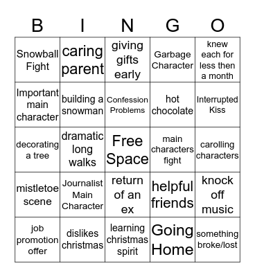 I wanna die Bingo Card