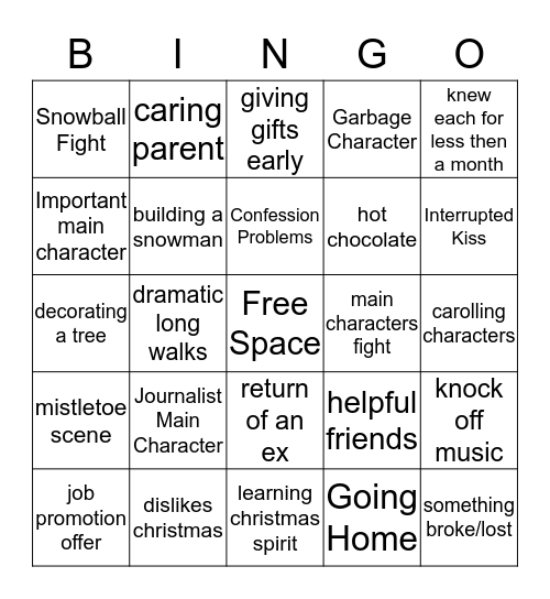 I wanna die Bingo Card