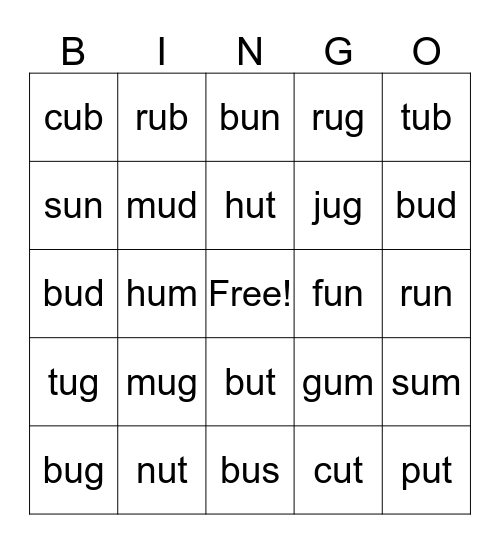 21st CVC Bingo Card Bingo Card