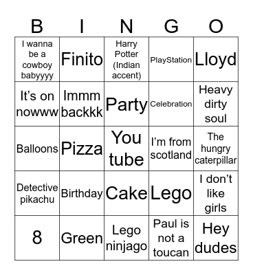 Mani’s bingo  Bingo Card