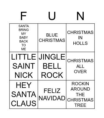 CHRISTMAS MUSIC Bingo Card