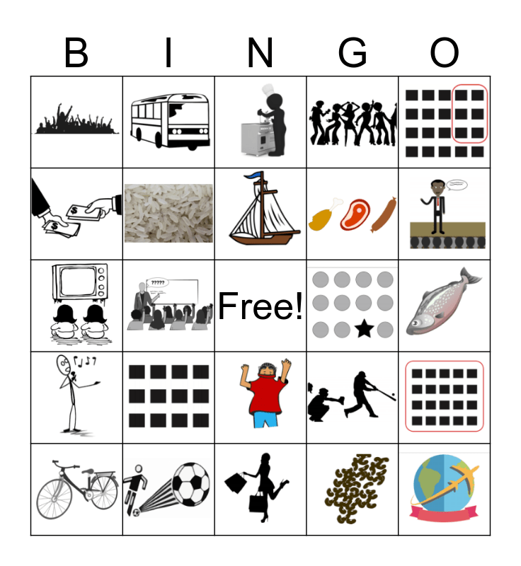 Lesson 4 & 5 Vocab Bingo Card