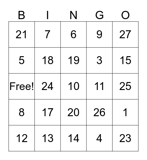 Christmas Music Bingo  Bingo Card