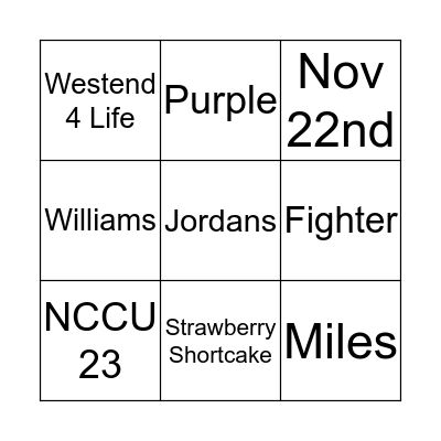 Aniya's Day Bingo Card