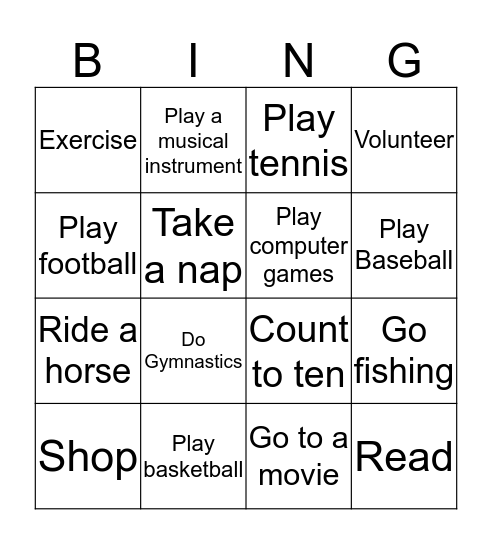 Stress Bingo  Bingo Card