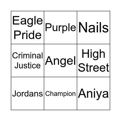 Aniya's Day Bingo Card