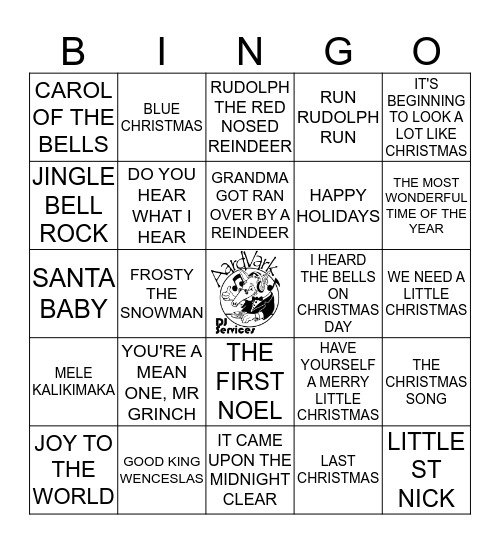 NAME THAT TUNE - CHRISTMAS EDITION Bingo Card