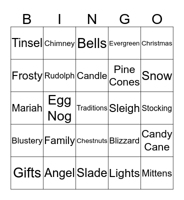 CR Love Awards Festive Bingo Card