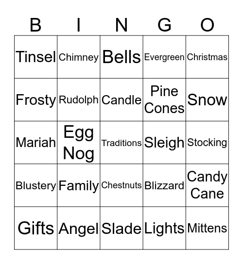 CR Love Awards Festive Bingo Card