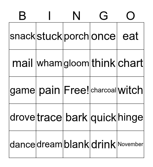 3rd Grade Sonday Sight Words - New Bingo Card