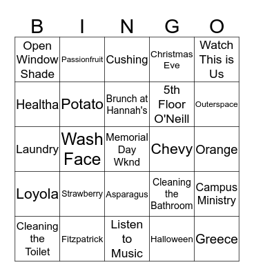 iSleep BINGO Card