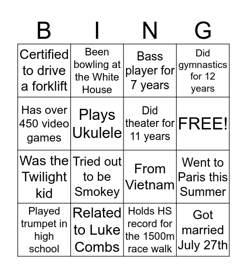 Almost Thanksgiving Dinner Bingo Card