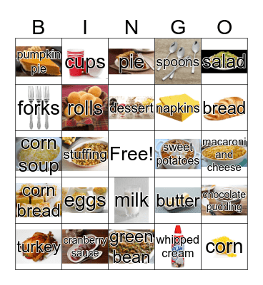 Thanksgiving Bingo Card