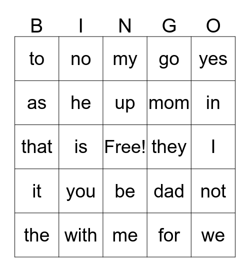 Bingo Card