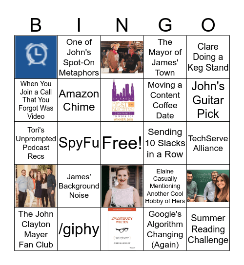 eg Content Team Bingo! Bingo Card