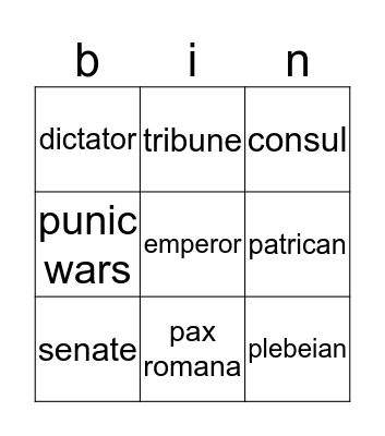 Bingo Card