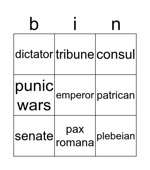 Bingo Card