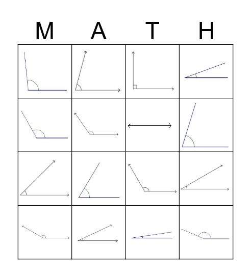 Angles Bingo Card