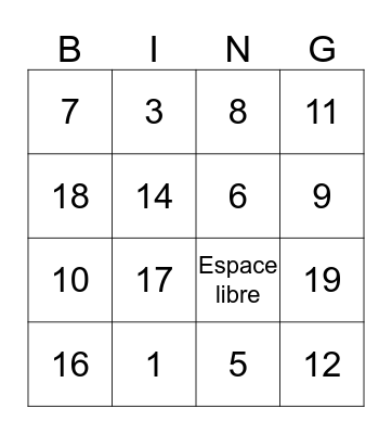 Grandfriends Day Bingo Card