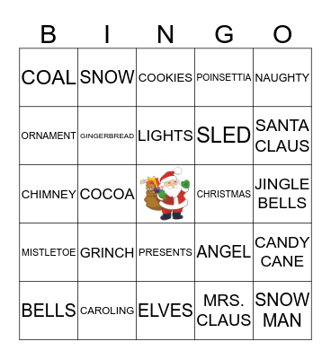 HAPPY HOLIDAYS! Bingo Card