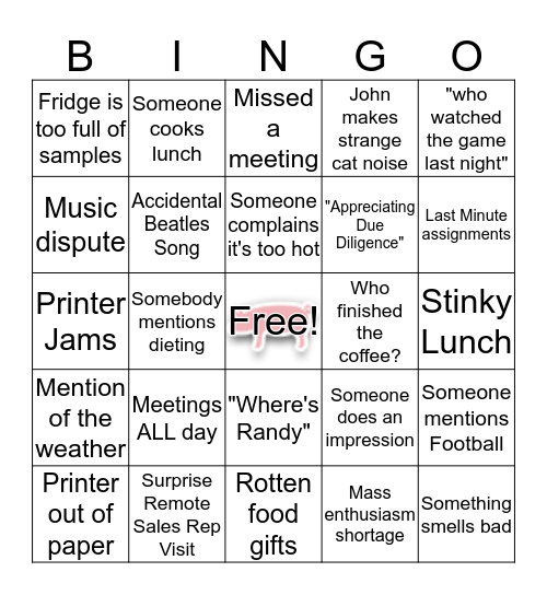 office bingo games