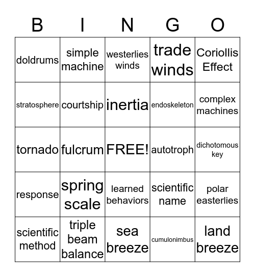PASS REVIEW Bingo Card