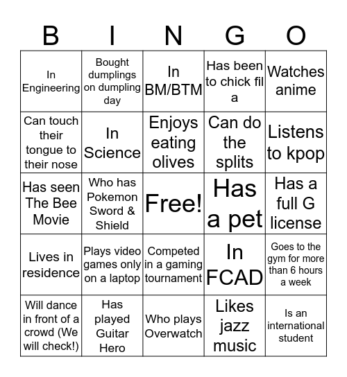 AFK in the Ram BINGO! Bingo Card