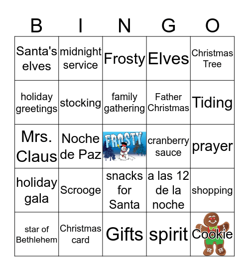 CHRISTMAS BINGO 2019 Bingo Card