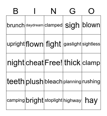 3 rd grade Bingo Card