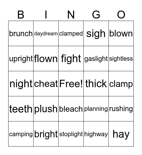 3 rd grade Bingo Card