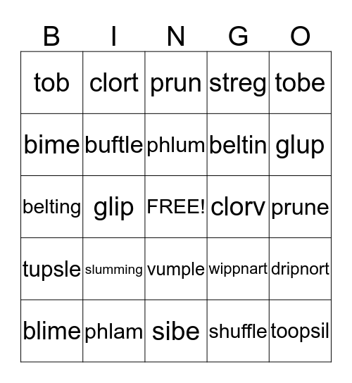 Sounding out Words Bingo Card